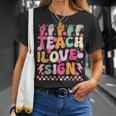 Teacher ASL Sign Language Classroom Vibes T-Shirt Gifts for Her