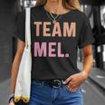 Team Mel 名前 Tシャツ 彼女への贈り物