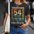 Together 54 Years Forever To Go 結婚54周年記念 Tシャツ 彼女への贈り物
