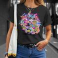 Vaporwave 猫 ピックルボール プレーヤー 80年代 レトロ 美学 Tシャツ 彼女への贈り物