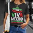 Viva Mexico 帽子デザイン メキシコ国旗カラー メキシコ人向け Tシャツ 彼女への贈り物