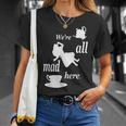 We're All Mad Here 不思議の国のアリスtシャツデザイン Tシャツ 彼女への贈り物