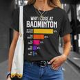 Why I Lose At Badminton 面白い言い訳 シャトルコック バーディー Tシャツ 彼女への贈り物