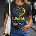 World Downyndrome Day Upport And Awareness 321 Tシャツ 彼女への贈り物