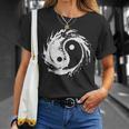 Ying Yang Flowtate 瞑想 水彩画 太極拳 メンズ レディース Tシャツ 彼女への贈り物