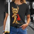 Yorkie Featuring Tattooed Yorkshire Terrier I Love Mom T-Shirt Gifts for Her