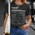 Yuuki 栄養成分表示 Tシャツ 彼女への贈り物