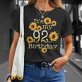 かわいいひまわり 92歳の誕生日 92歳の誕生日 長袖tシャツ Tシャツ 彼女への贈り物