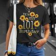 かわいいひまわり その私の101歳の誕生日 101歳の誕生日 Tシャツ 彼女への贈り物