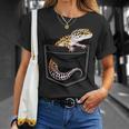 かわいいヒョウゲッコ トカゲ爬虫類 ヒョウ ヤモリのお父さん用 長袖tシャツ Tシャツ 彼女への贈り物