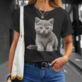 かわいいブリティッシュショートヘア 猫好きの子猫 Tシャツ 彼女への贈り物