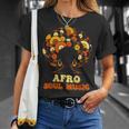 アフロソウルミュージック ビニール レトロ 70年代 80年代 ファンク ディスコダンス Tシャツ 彼女への贈り物
