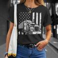 アメリカントラック フラッグusaアメリカトラッカー Tシャツ 彼女への贈り物