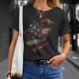アメリカ国旗 ドナルド・トランプ 大統領のシルエット Tシャツ 彼女への贈り物