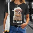 アルパカ・パパ・アルパパ・ラマ・パパ・アルパカ・パパ・ワーター・ワンダリングalpapa Tシャツ 彼女への贈り物