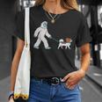 イエティウォーキングパピヨンクリプトゾロジー犬 Tシャツ 彼女への贈り物