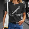 ウクレレ ラインアート ミュージシャン向け ウクレレ Tシャツ 彼女への贈り物