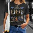 エジプトの神々古代エジプトの神話ファラオアヌビストートホルスラセクメトバステト Tシャツ 彼女への贈り物