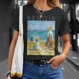 オーギュスト・ルノワール ビーチのフィギュア Tシャツ 彼女への贈り物