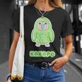カカポ Kakapo『セルフィー』鳥【どうぶつフレンズ】動物 ゆるくて かわいい Tシャツ 彼女への贈り物