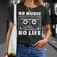 カセット No Music No Life Music Lover Tシャツ 彼女への贈り物