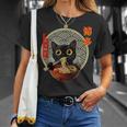カワイイ猫とラーメン 博多 日本アニメヌードル文化 Tシャツ 彼女への贈り物