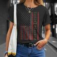 クールな愛国的なデンハム・スプリングス Usa 米国旗のギフトアイデア Tシャツ 彼女への贈り物