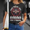 ケージファイティングで生き残るための総合格闘技mmaファイト 長袖tシャツ Tシャツ 彼女への贈り物