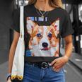 コーギー・ポートレート キュビズム・アート Tシャツ 彼女への贈り物