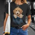 ゴールデンドゥードル 子犬 バッグ かわいい 犬 Tシャツ 彼女への贈り物