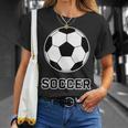 サッカー（サッカー部）Soccer 部活 クラブ【サッカーボール】スポーツ フットボール グッズ ウェア イラスト Tシャツ 彼女への贈り物