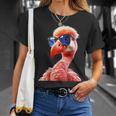 サングラスをかけたフラミンゴ フラミンゴが大好き かわいいフラミンゴ Tシャツ 彼女への贈り物