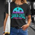 サンタクルーズ カリフォルニア レトロ ヴィンテージ サンセット 長袖tシャツ Tシャツ 彼女への贈り物