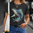 ザトウクジラ 動物 グラフィック イラスト ザトウクジラ Tシャツ 彼女への贈り物