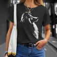 シェットランド・シープドッグ ポートレート シルエット 犬 シェルティー・ドッグ Tシャツ 彼女への贈り物