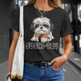 シーズー寿司 すしーず 犬 おもしろい しーず 寿司好き犬 Tシャツ 彼女への贈り物