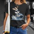 ジェットスキー ジェットスキー ウサギ イースターバニー サングラス Tシャツ 彼女への贈り物