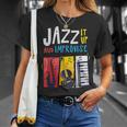 ジャズ・イット・アップ・アンド・インプロヴィーズ・ジャズ Tシャツ 彼女への贈り物