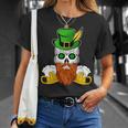 スカル 聖パトリックデー 洋服 ギフト 男性 女性 ビール 長袖tシャツ Tシャツ 彼女への贈り物