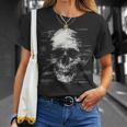 スカルアートグラフィックテキストモチーフドクロ Tシャツ 彼女への贈り物
