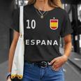 スペイン サッカー フットボール ナンバー10 10ファン Tシャツ 彼女への贈り物