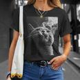 スモーキング 猫 ミーム 大人 ユーモア ノベルティ グラフィック Tシャツ 彼女への贈り物