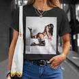 セクシーガールグラフィックtシャツ マスクのセクシーなファッションモデル Tシャツ 彼女への贈り物