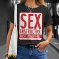 セックスインストラクター、バチェラーパーティー、面白いバチェラーパーティーのアイデア Tシャツ 彼女への贈り物