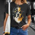 セントバーナード 犬 グラフィック ペット アートワーク セントバーナード Tシャツ 彼女への贈り物