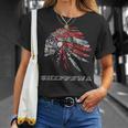 チペワ ネイティブアメリカン インディアン国旗 マネー ヘッドレス Tシャツ 彼女への贈り物