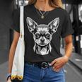 チワワ アート デザイン 犬 モチーフ かわいい チワワ 大好き Tシャツ 彼女への贈り物