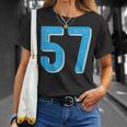 ナンバー 57 スポーツブルーナンバー Tシャツ 彼女への贈り物