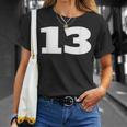 ナンバー13 Thirn スポーツチーム フロントプリント お揃い 誕生日 Tシャツ 彼女への贈り物