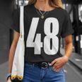 ナンバーフォーティーエイト 48 スポーツチーム制服 誕生日 48 Tシャツ 彼女への贈り物